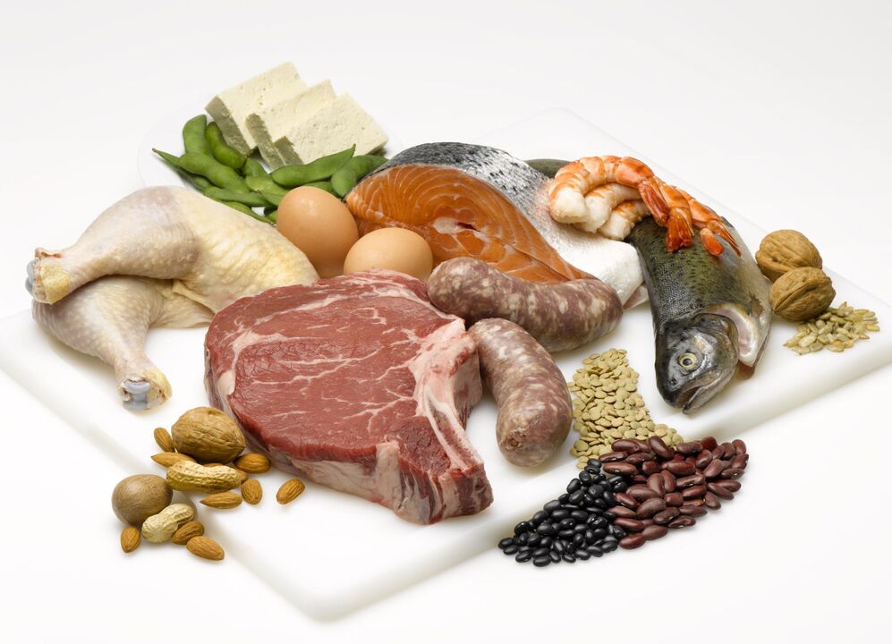 Diet protein didasarkan pada mengonsumsi makanan yang mengandung protein. 